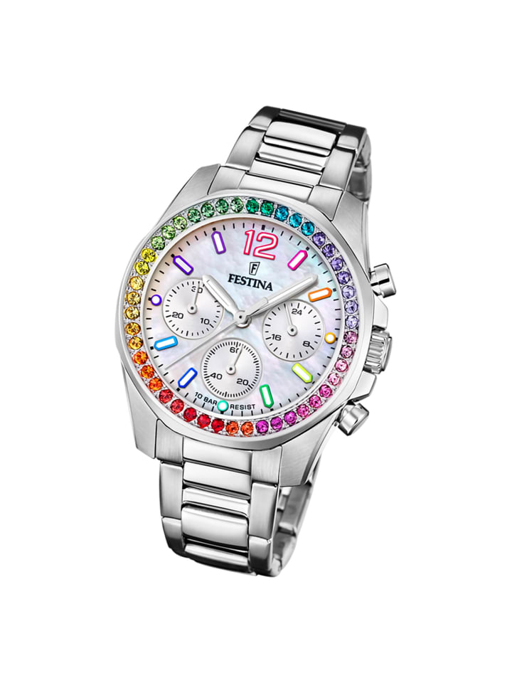 Analog-Armbanduhr Festina Boyfriend silber mittel (ca. 38mm)