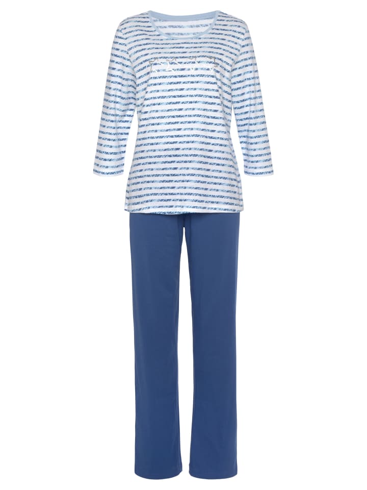 Pyjama in blau gestreift
