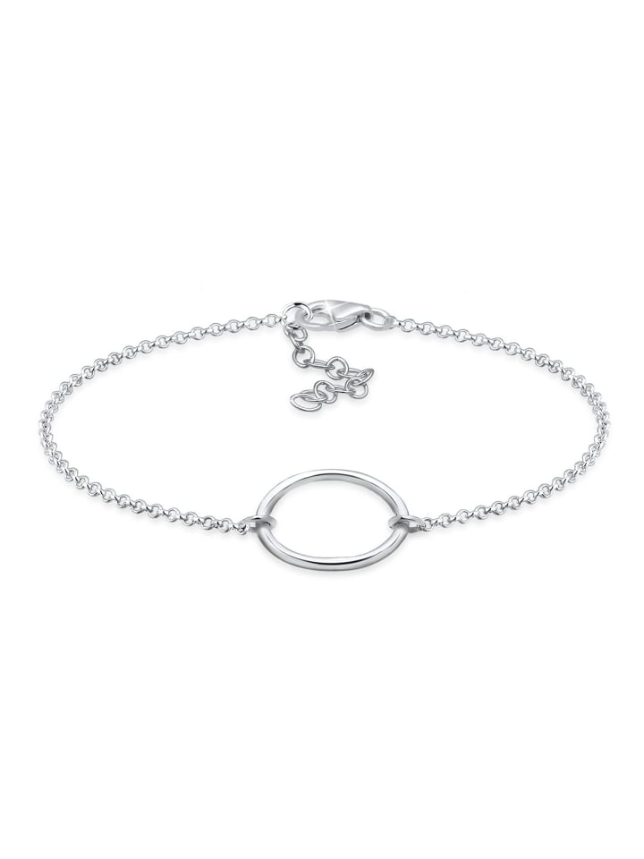 Armband 925 Sterling Silber Geo, Kreis in Silber