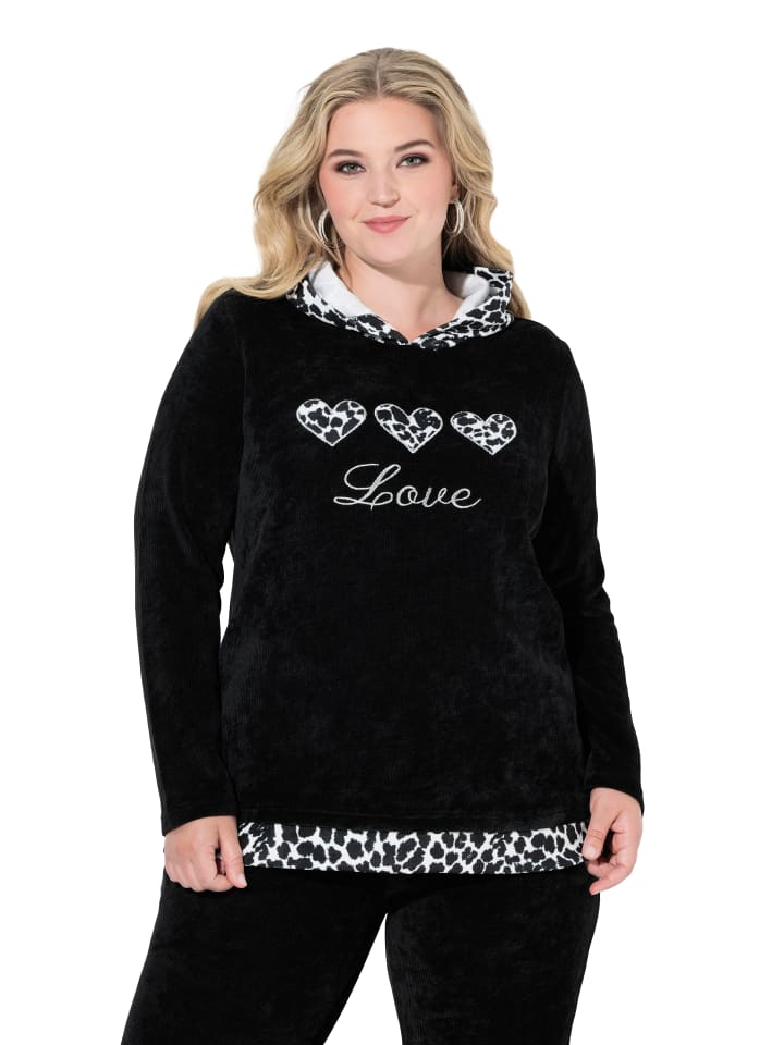 Sweatshirt in schwarz