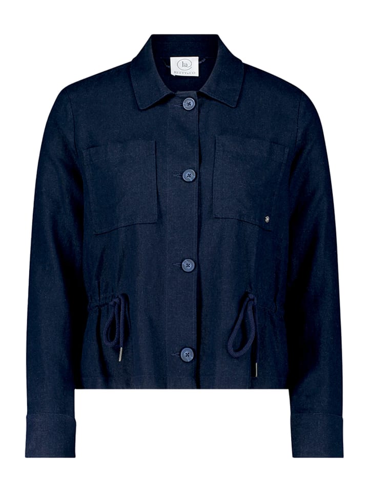 Casual-Jacke mit Taschen in Dunkelblau