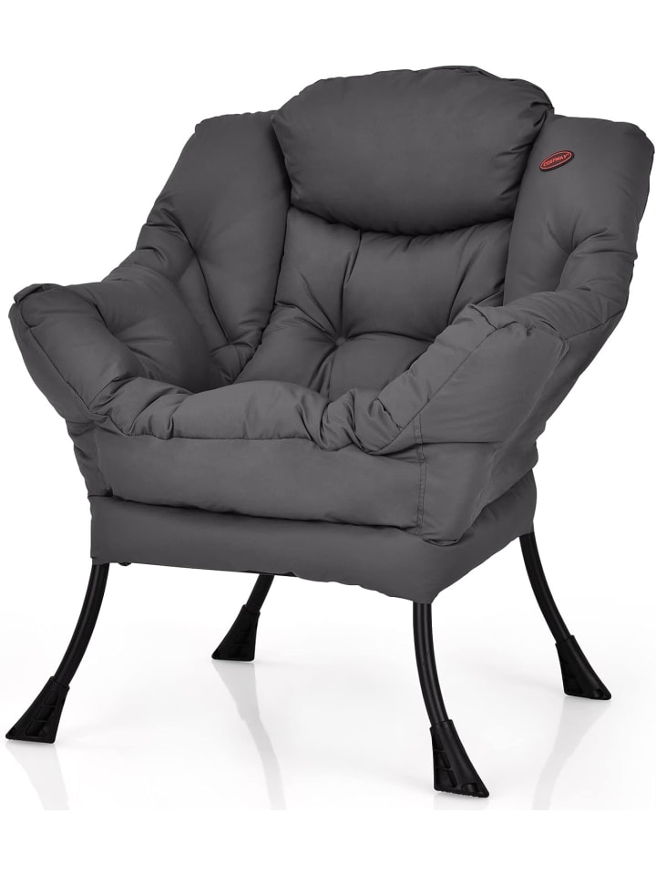 Sessel gepolstert Relaxsessel in Grau