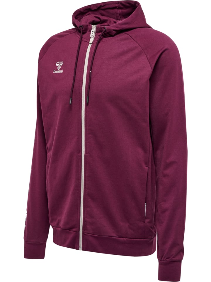 Reißverschluss Kapuzenpullover Hmlmove Herren in GRAPE WINE