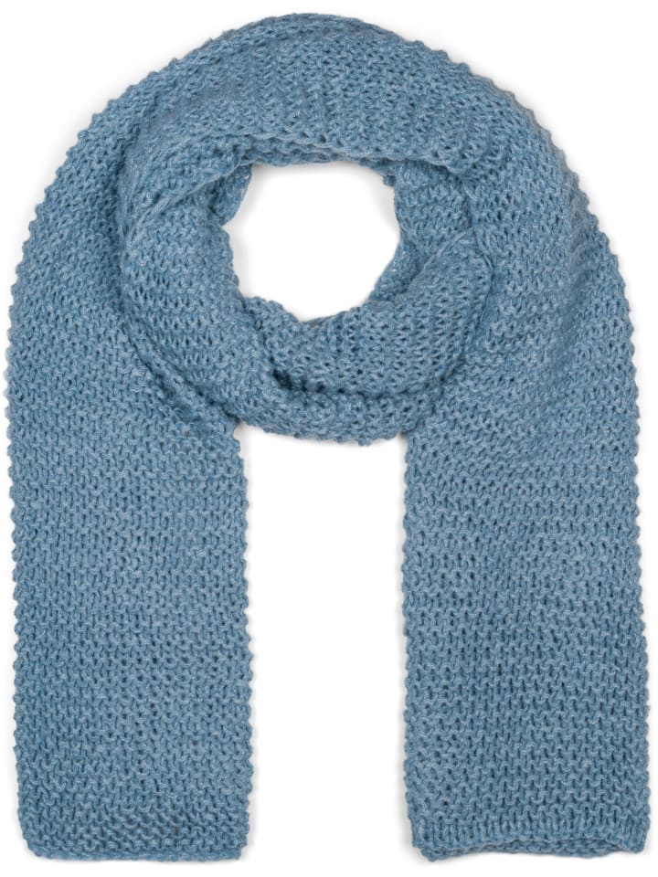 Strickschal in Taubenblau