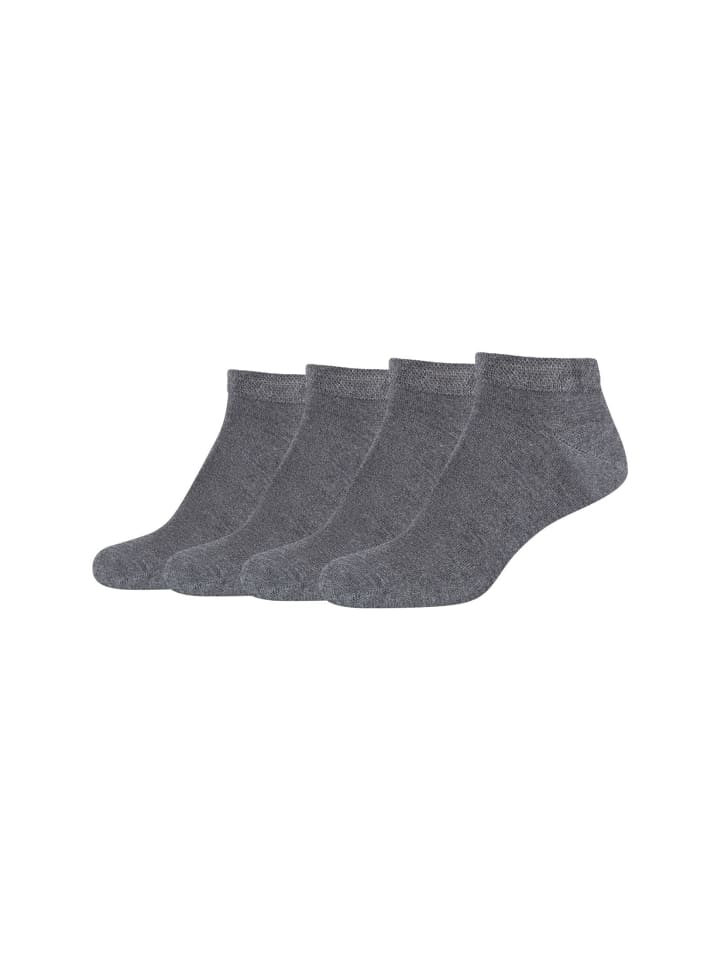 Sneakersocken bamboo 4er Pack dark grey melange