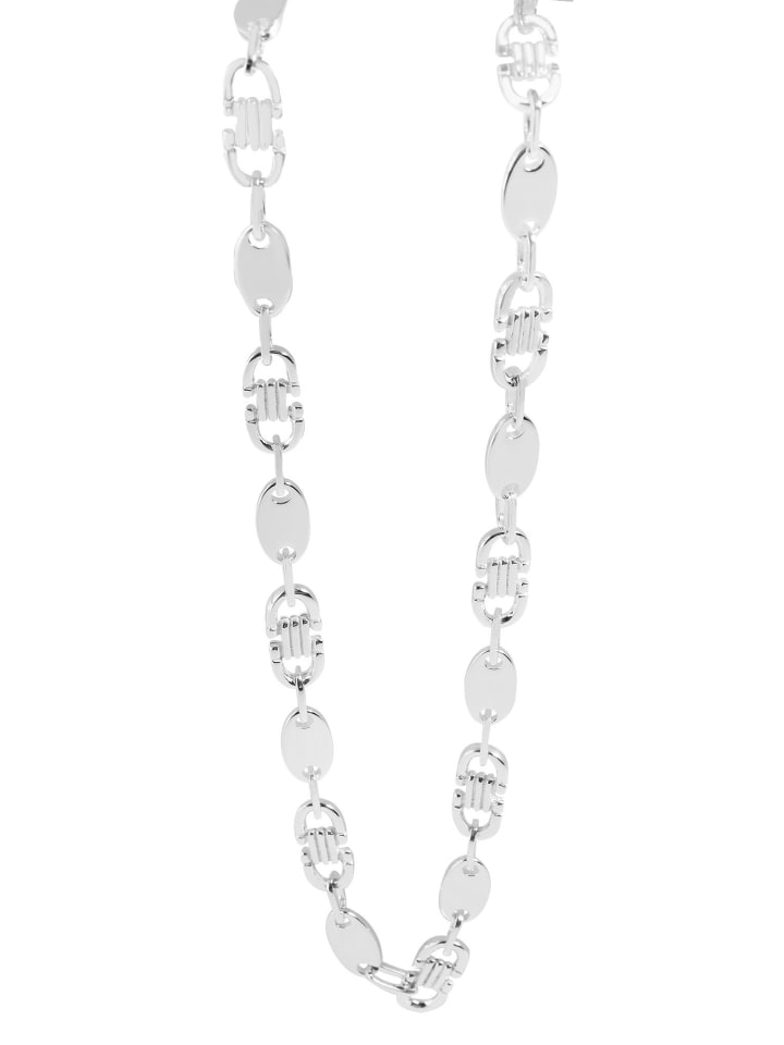 Damen Halskette – Plattenkette aus 925 Silber 55 cm in silber