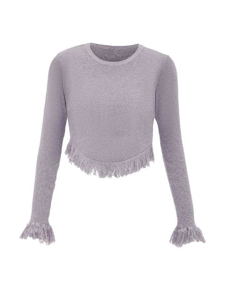 Women Sweater in Grau Melange