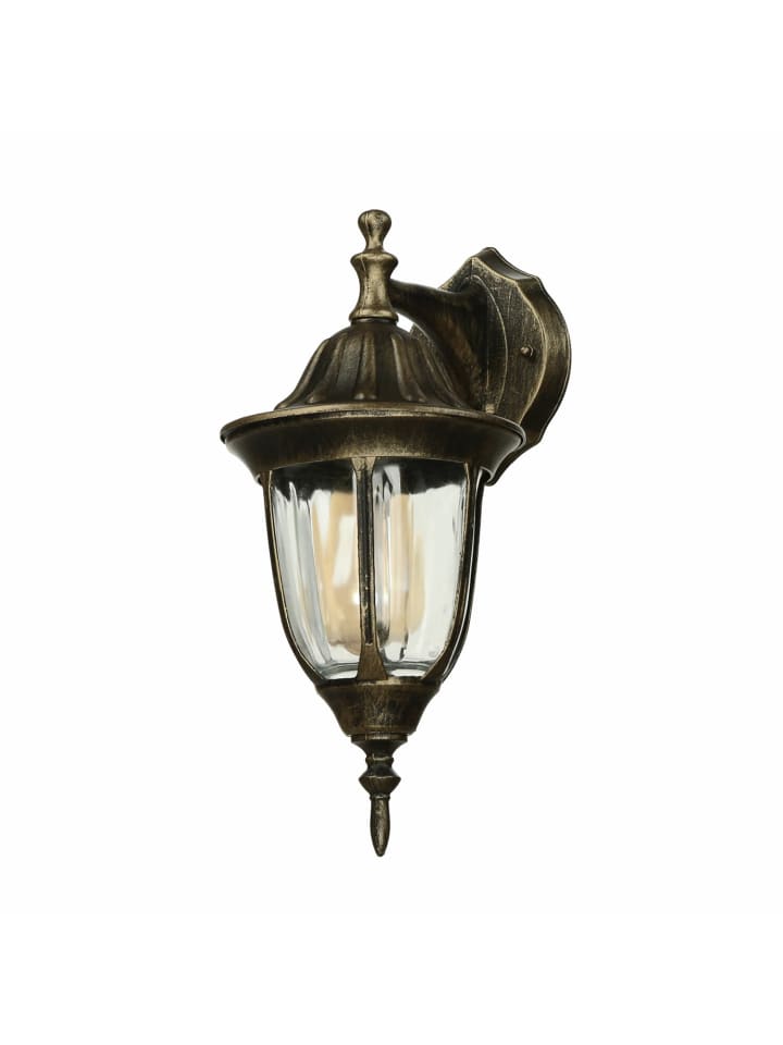 Außen Wandlampe (B)16.5 x (H)35 cm in Gold Antik