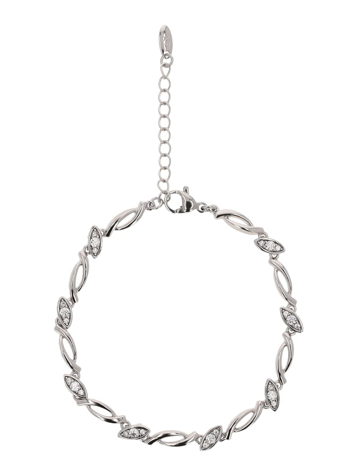 Women Bracelet With Rhinestones in Silver