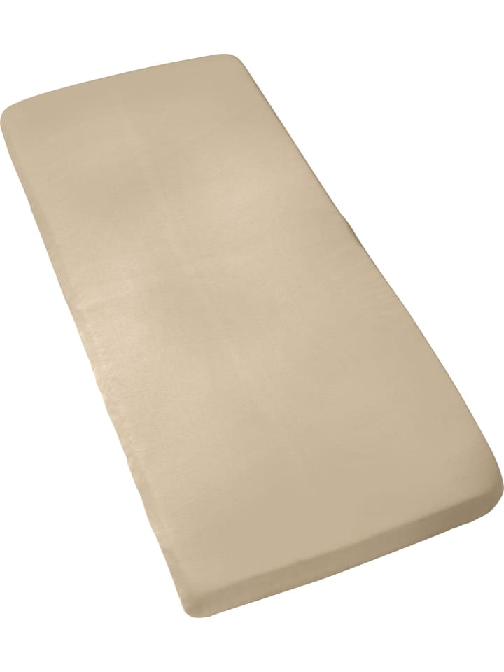 Single-Jersey Kinder-Spannbettlaken Murnau in taupe
