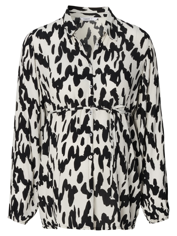 Bluse Esma in Wavy Black Print