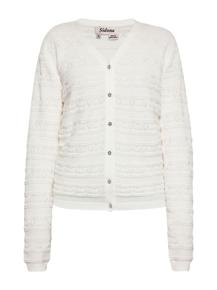 Damen Cardigan in Wollweiss