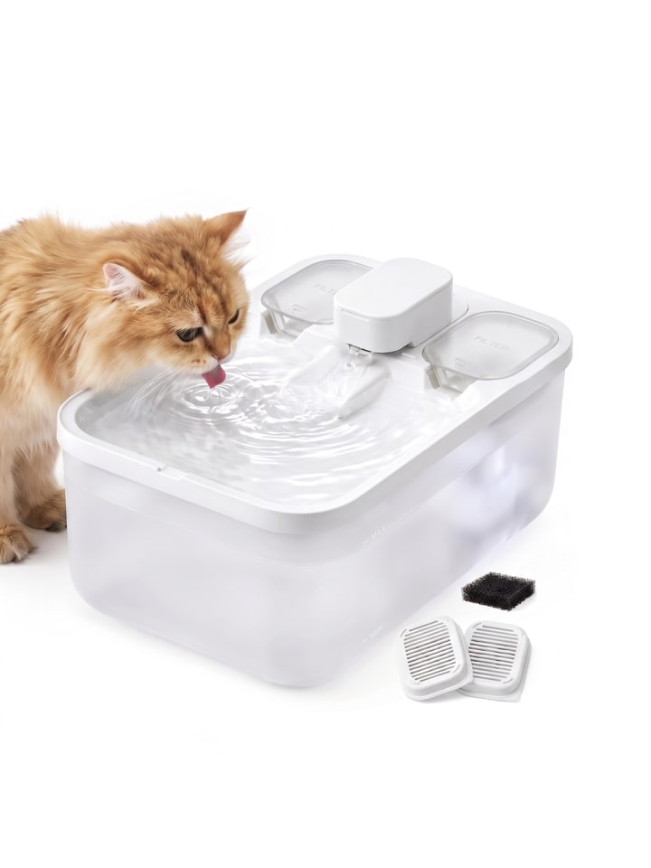 Trinkbrunnen für Katzen Boxal in Weiß - (B)28.7 x (H)17.3 x (T)19.3 cm