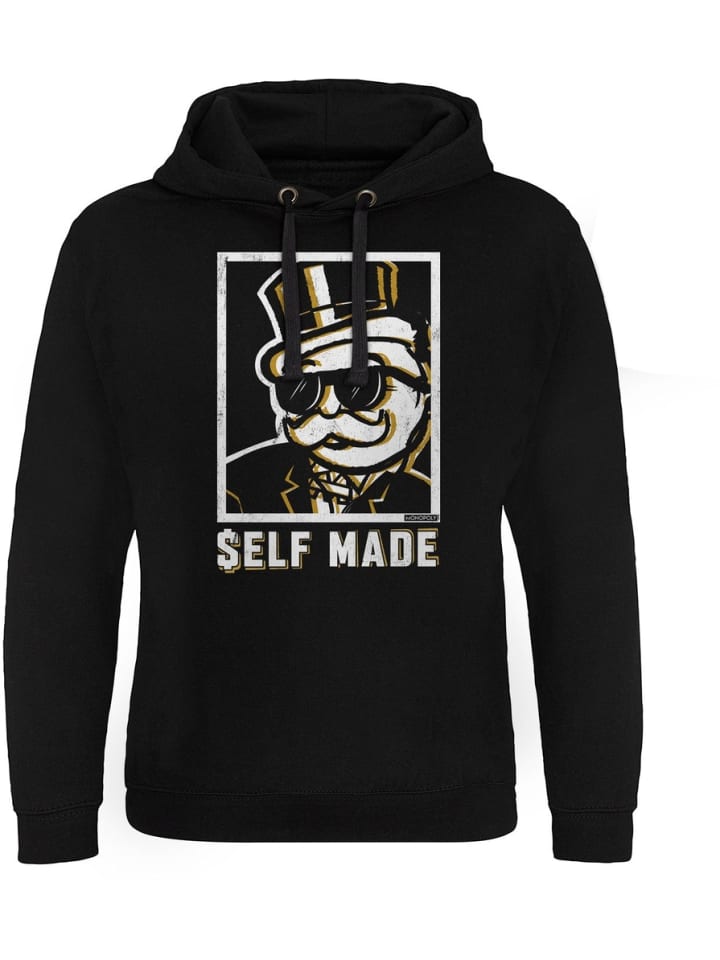 Hoodie "Monopoly Self Made Epic Hoodie" in Schwarz