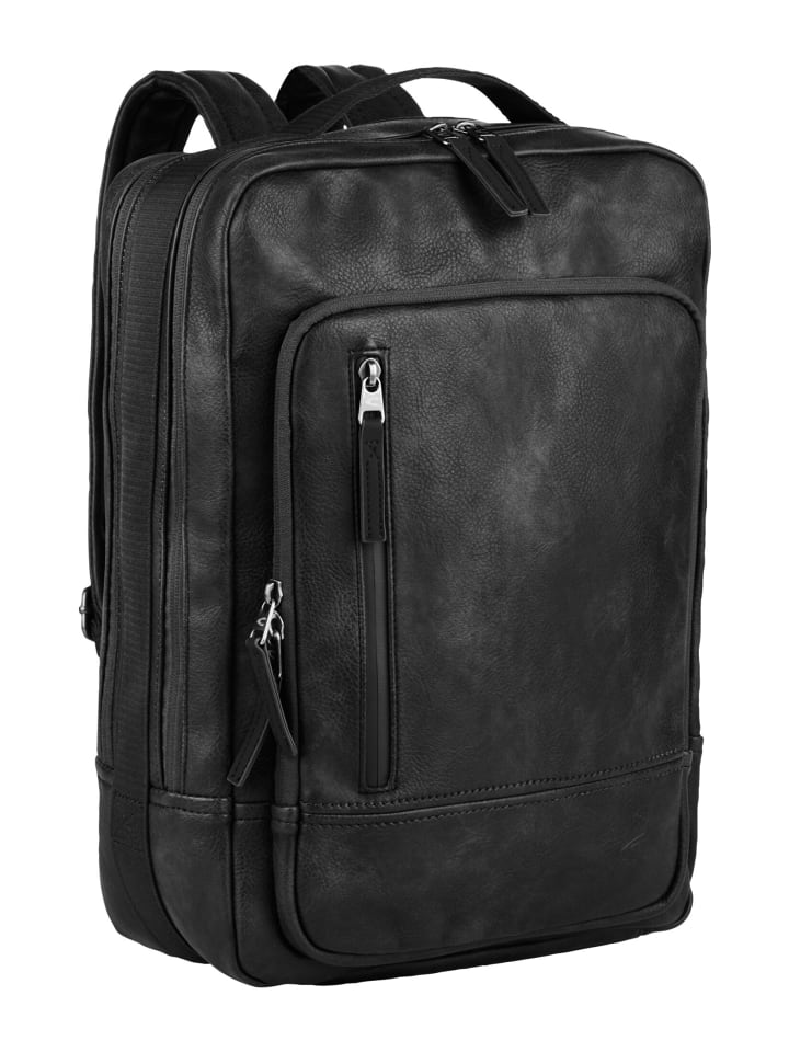 TRACES Rucksack mit gepolstertem Laptopfach in Schwarz