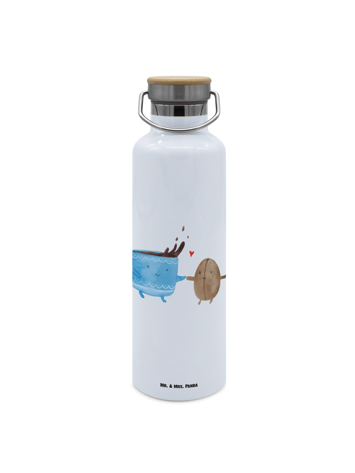 Trinkflasche Kaffee Bohne ohne Spruch in Weiß