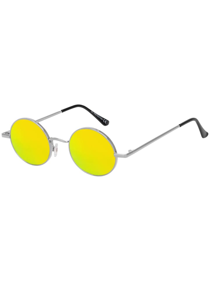 Damen Sonnenbrille in Gelb Verspiegelt