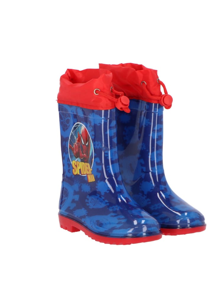 Spiderman Regenstiefel Wasserdichte Outdoor-Gummistiefel in Blau