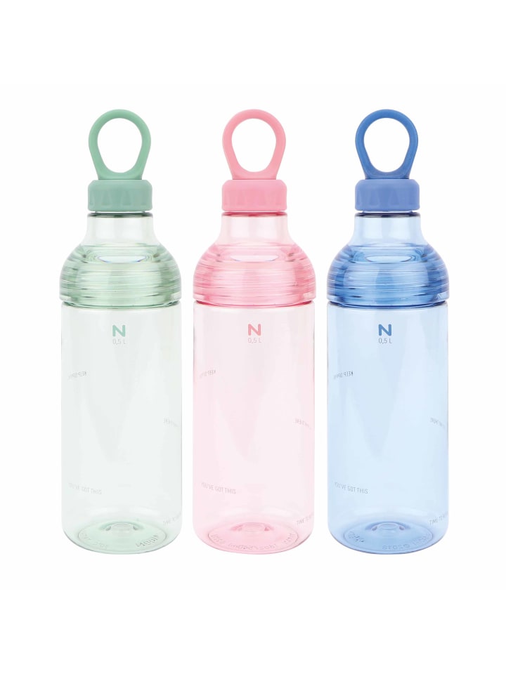 Trinkflasche (Set, 3-tlg.) Bundle in blau-grün