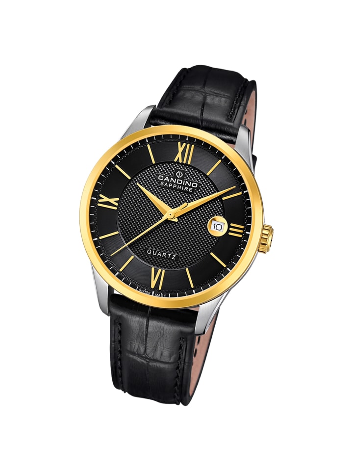 Analog-Armbanduhr Candino Classic schwarz groß (ca. 41mm)