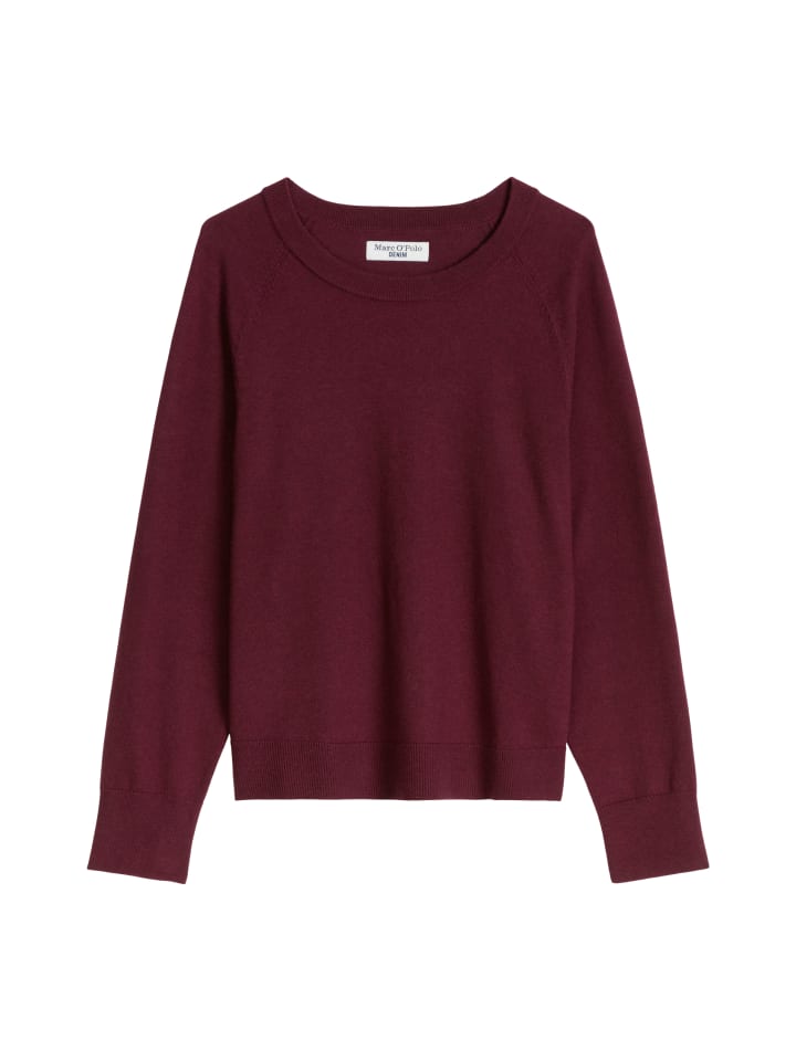 Strickpullover regular in Dark Red Melange