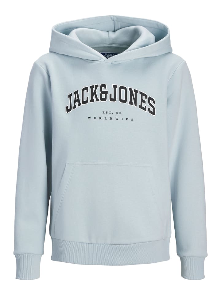 Sweatshirt JJECALEB VARSITY SWEAT HOODIE JNR in celestial blue