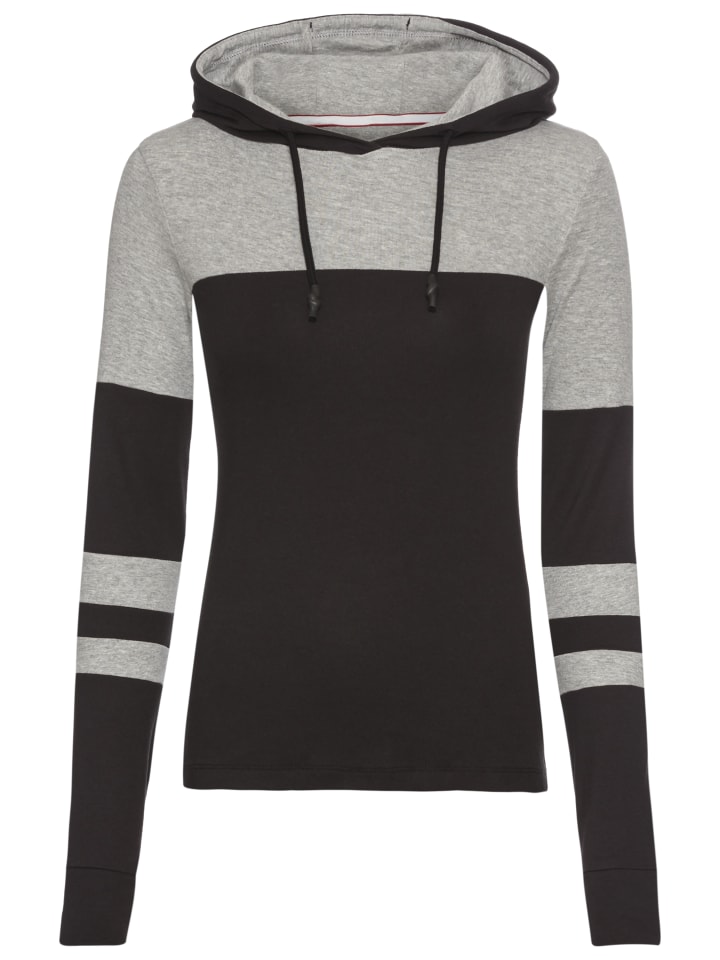 Kapuzenshirt in schwarz-grau