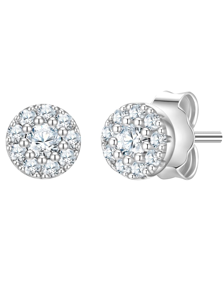 Ohrstecker aus Sterling Silber mit Zirkonia in silber