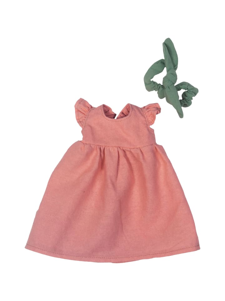 Puppenkleidung Kleid Haarband in rosa/pink