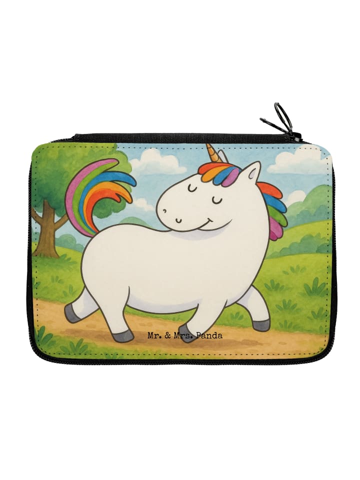 Federmäppchen Einhorn Stolzieren Design ohne Sp... in Weiß