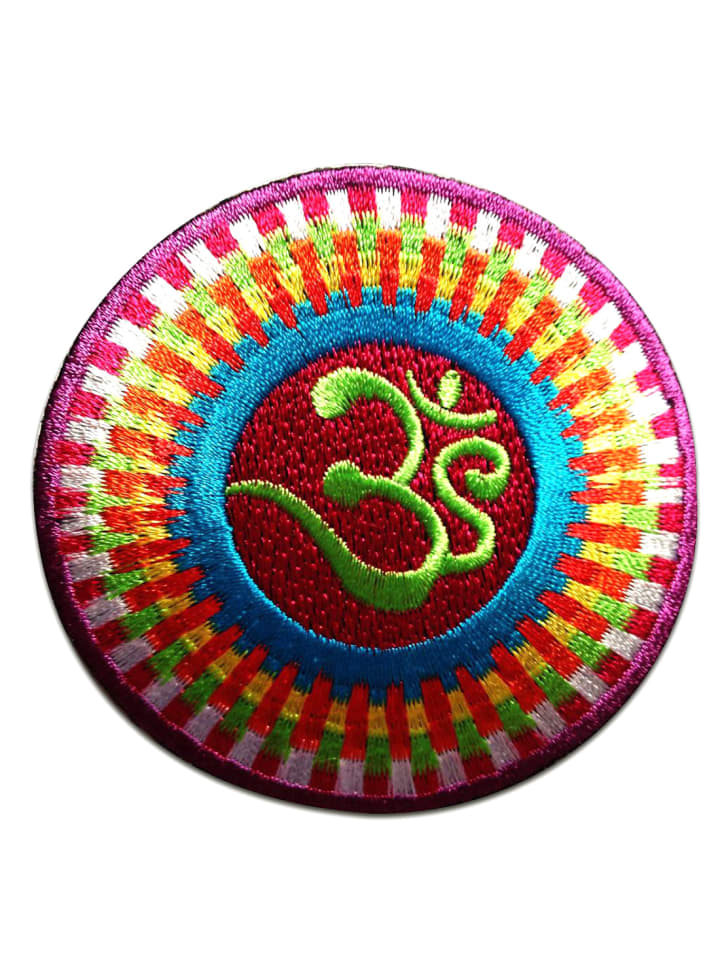Om Symbol Spirituell Hindu MeditationApplikation Bügelbild inBunt