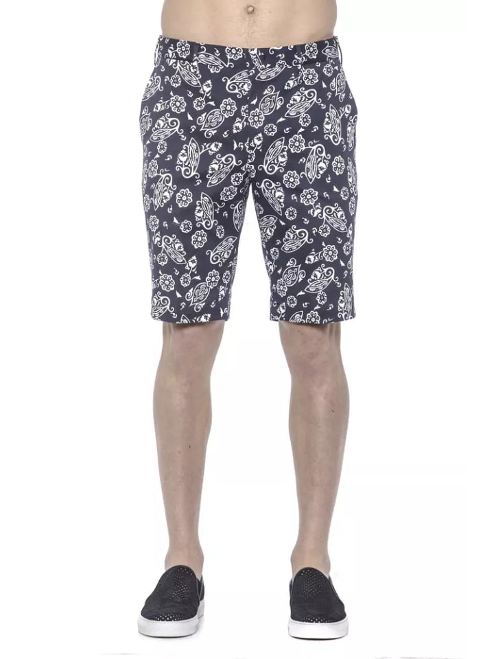 Blau Baumwolle Herren Bermuda Shorts