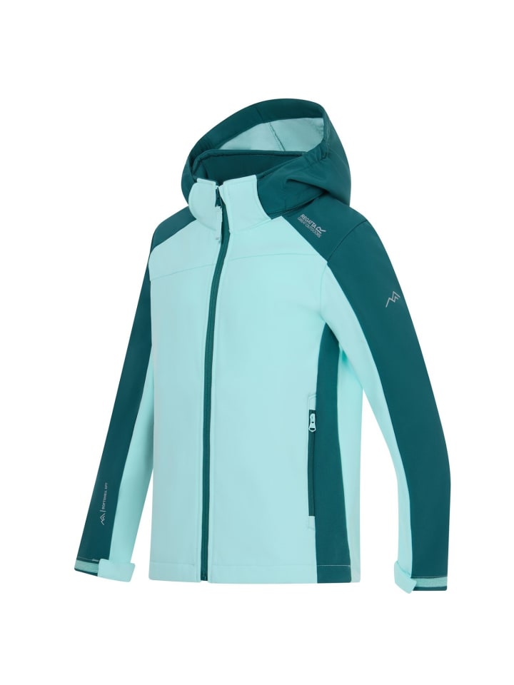 Softshelljacke mit Kapuze Haydenbury dehnbar und wasserabweisend in grün