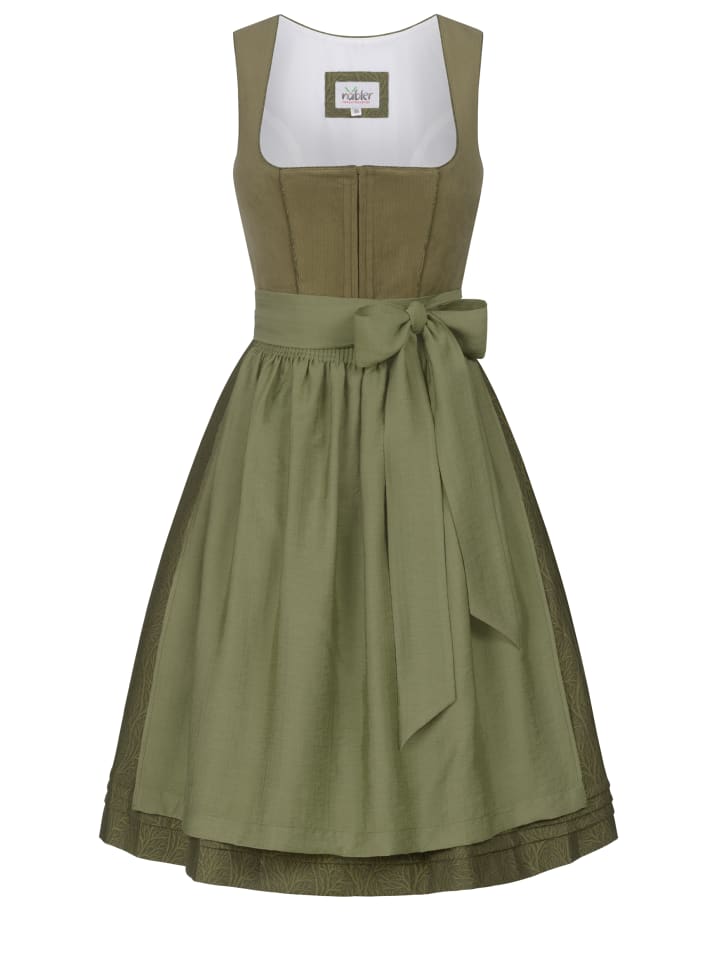 Midi Dirndl Luise in Grün