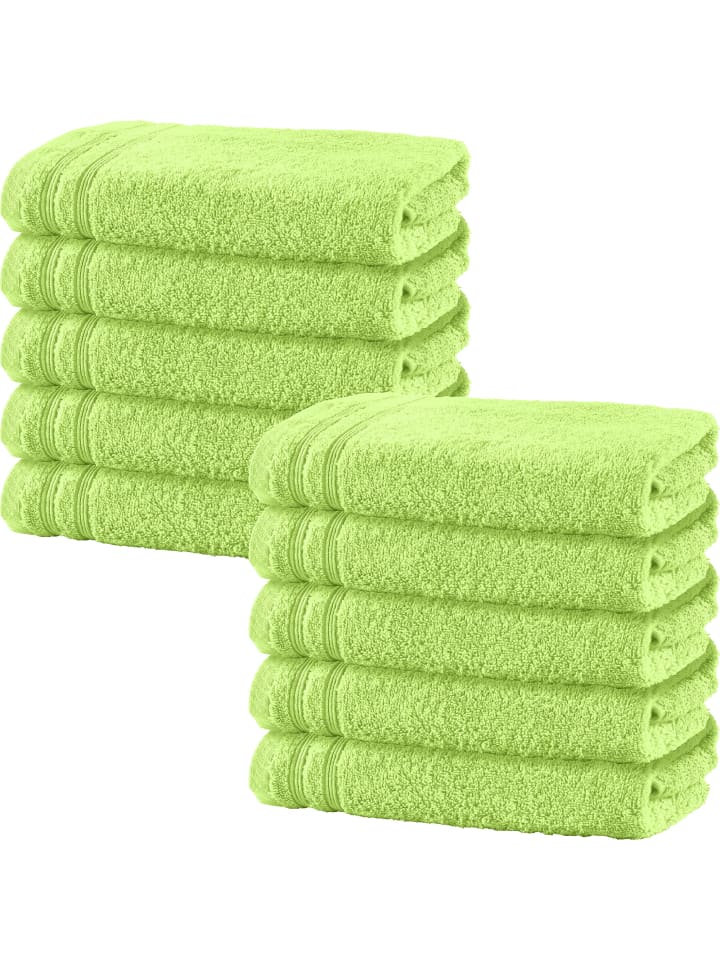 Badetuch 10er-Pack Heidelberg in hellgrün