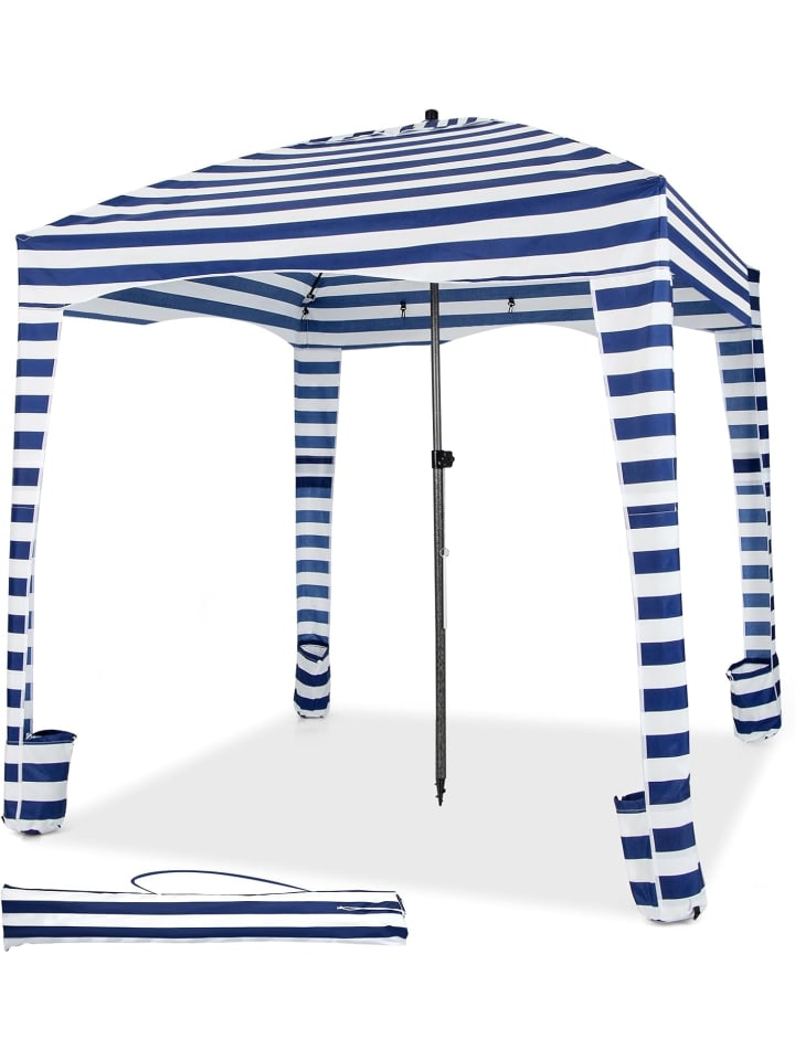 Strandzelt mit Seitenwand 183cm in Blau