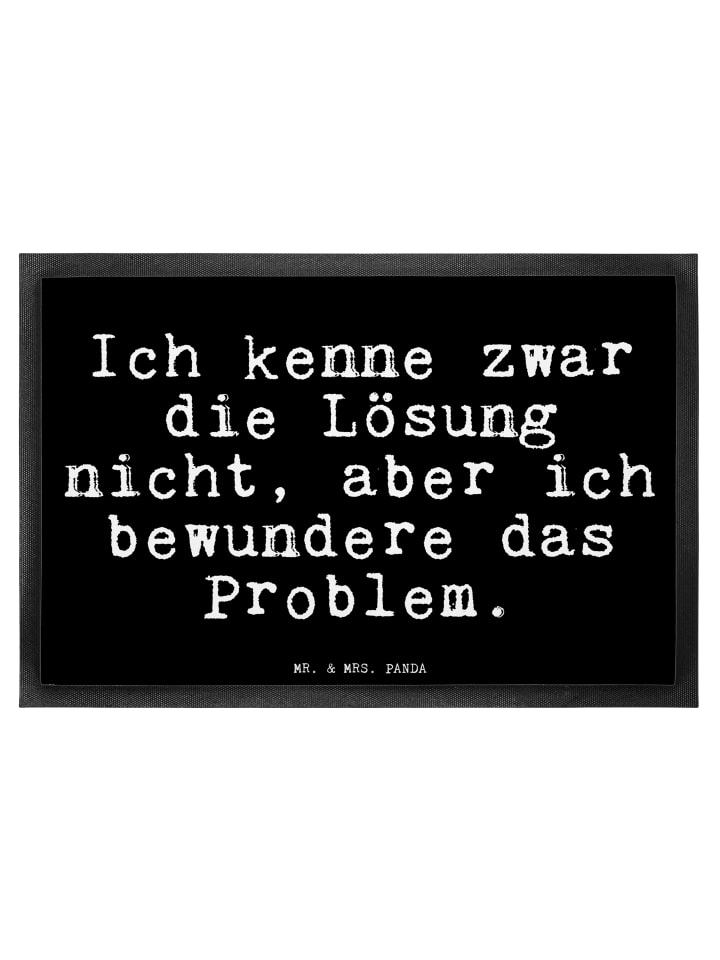 Fußabtreter Ich kenne zwar die... mit Spruch in Schwarz