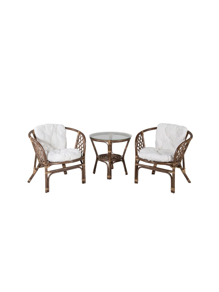 Café-Set Wera Walnuss-Dekor 55 x 55 cm