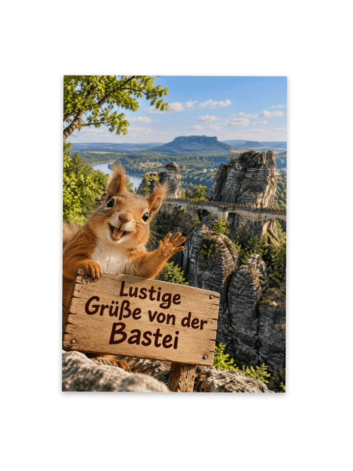Postkarte Gruß heiter Design mit Spruch in Weiß