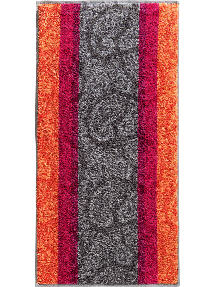 Frottier, Jacquard Duschtuch Paisley in orange