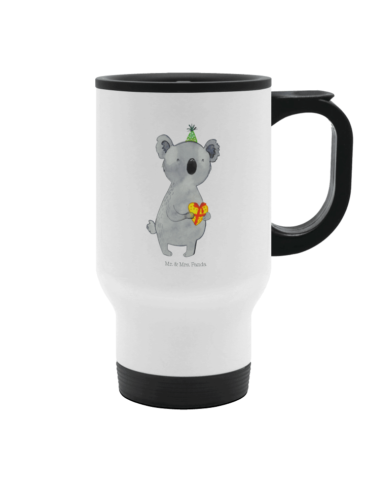 Thermobecher Koala Geschenk ohne Spruch in Weiß
