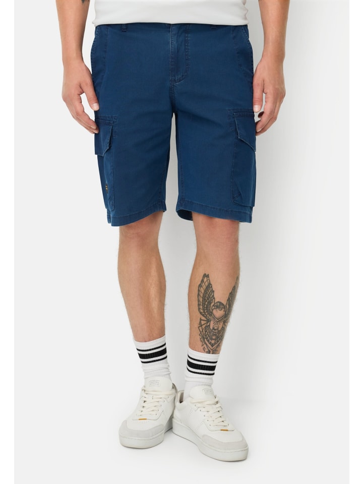 Cargo Shorts mit Reißverschluss in Indigoblau