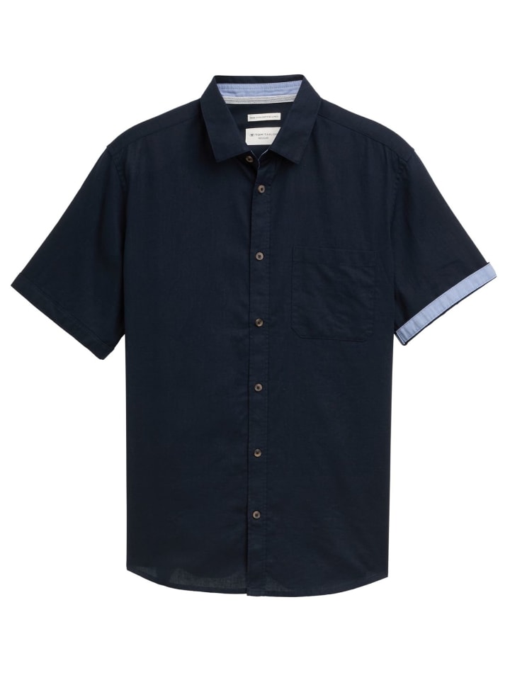 Hemd COTTON LINEN SHIRT in Blau