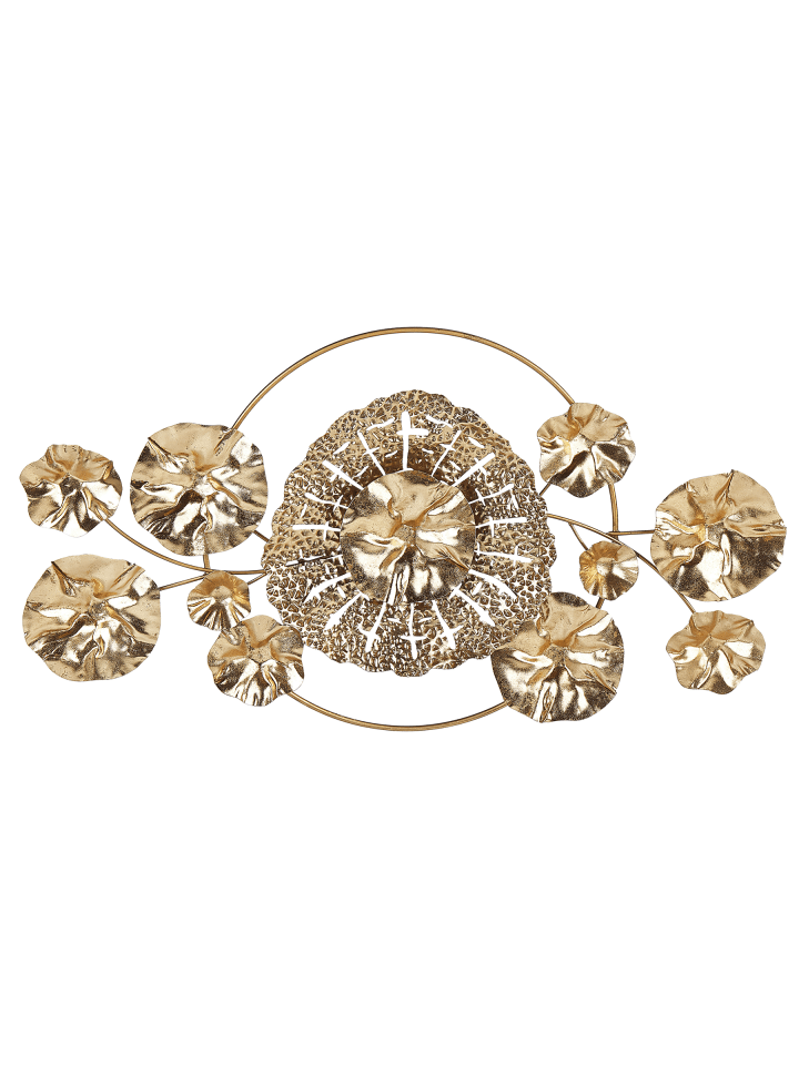 Wandobjekt CHROMIUM in Gold - (W) 90 x (H) 50 x (L) 16 cm Horizontal