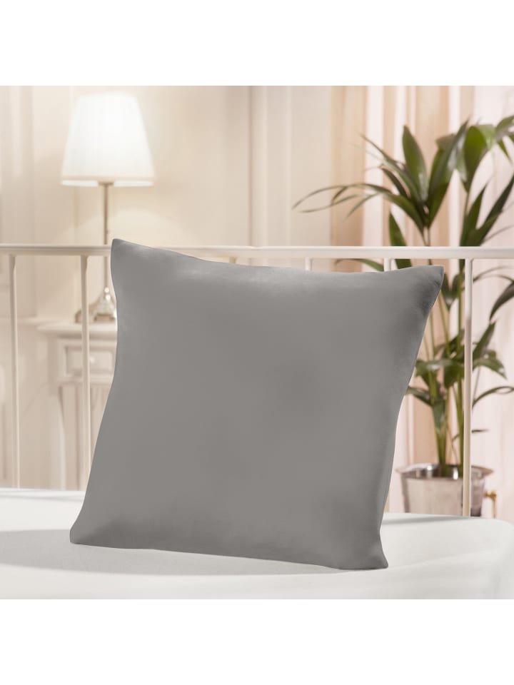 Single-Jersey Kuschelkissenbezug in platin