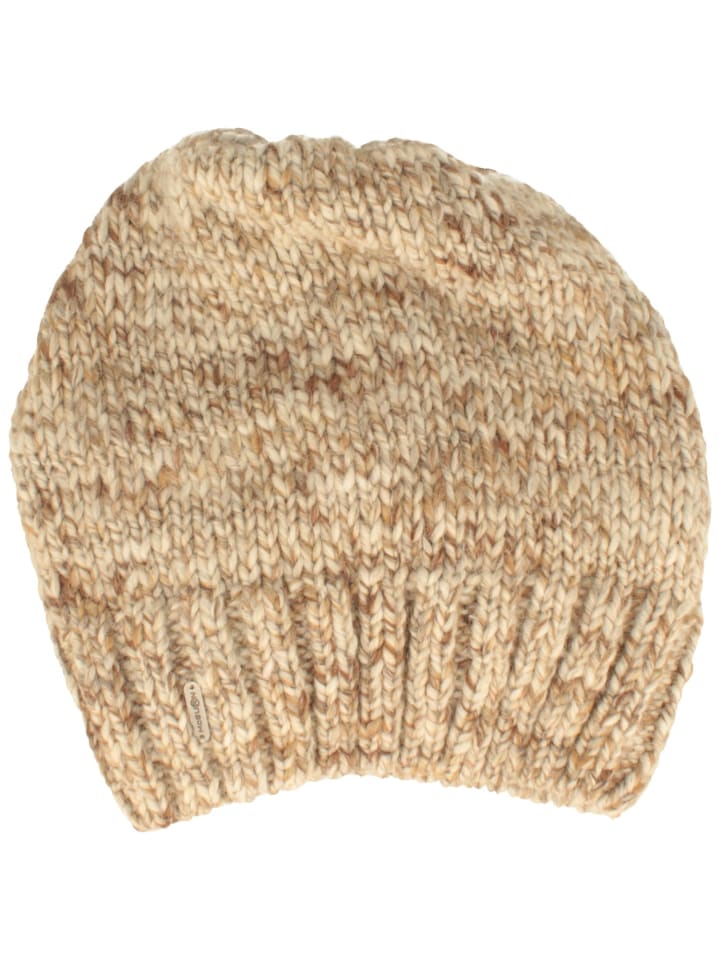 Strickmütze in beige