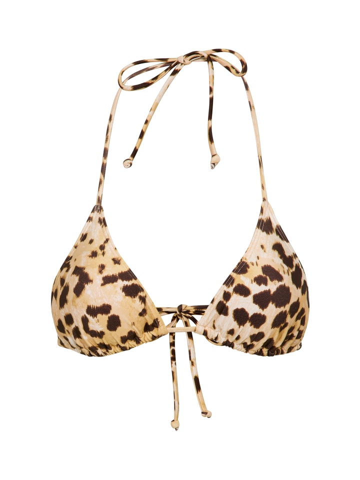 Triangel-Bikini-Top in leopard
