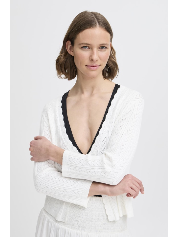 Strickjacke BYOMANJA Regular fit in Marshmallow