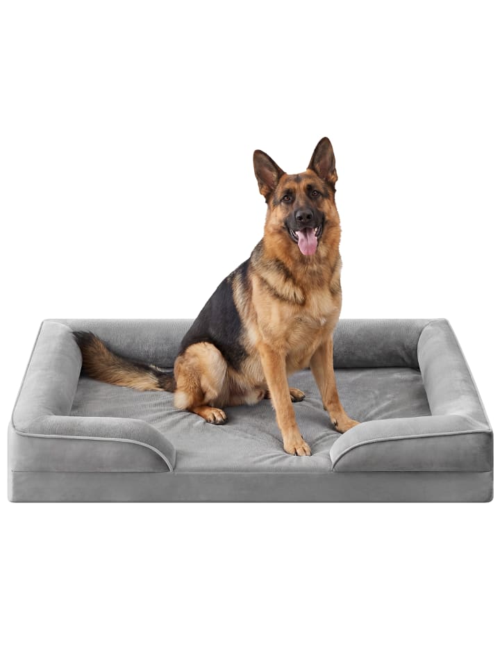 Hundebett Blomfy in Hellgrau - (B)122 x (H)17 x (T)85 cm