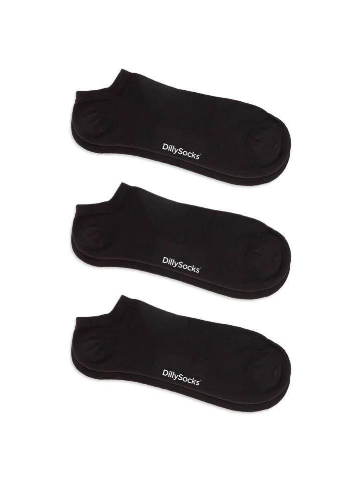 3er-Pack Sneakersocken One Color Shorties in night black